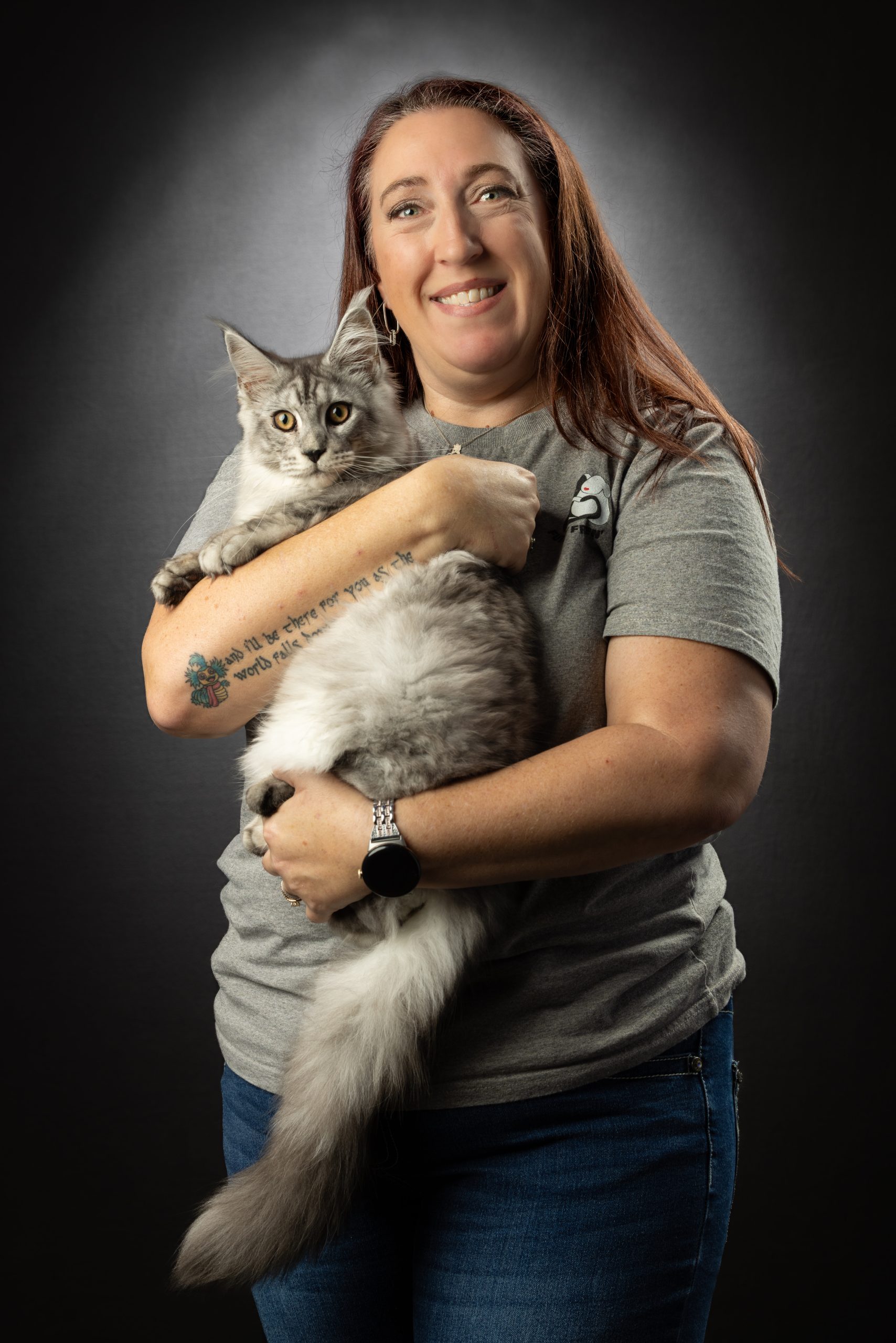 Lacey Wiles with a cat