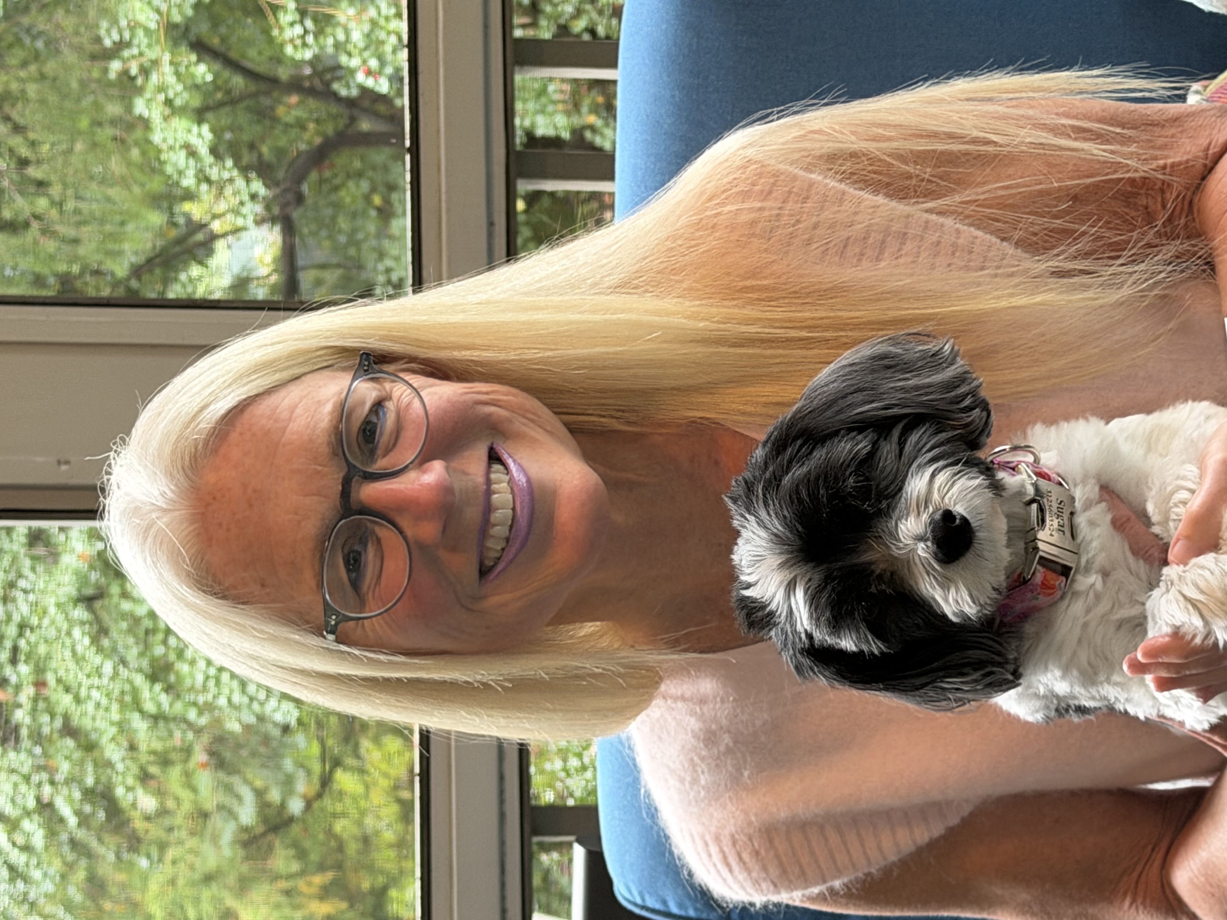 Sarah Alter with her dog Sugar